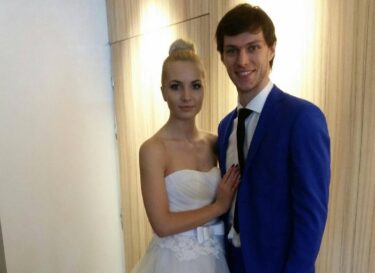 modelka i model na sesji ślubnej w Katowicach