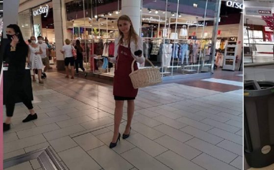 pięć hostess na otwarciu nowej cukierni